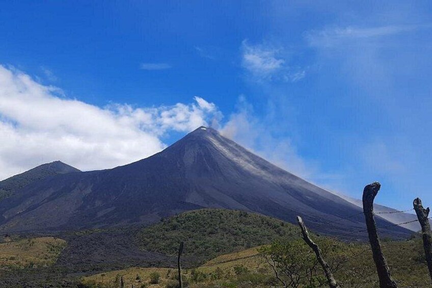 A mountain with a clear sky. 4
