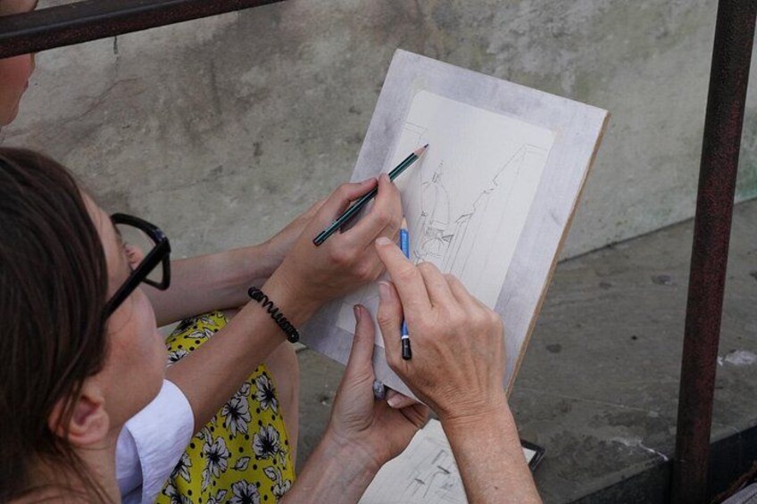 Drawing and Watercolor Workshop in the Heart of Florence 3
