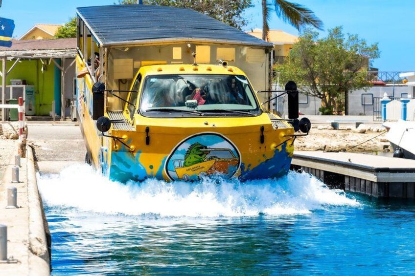 Bus That Drives Into the Ocean Unique Curaçao Amphibious Tour 1