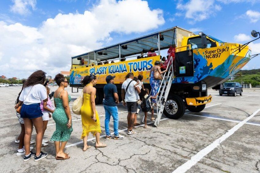 Bus That Drives Into the Sea Unique Curaçao Amphibious Tour 2