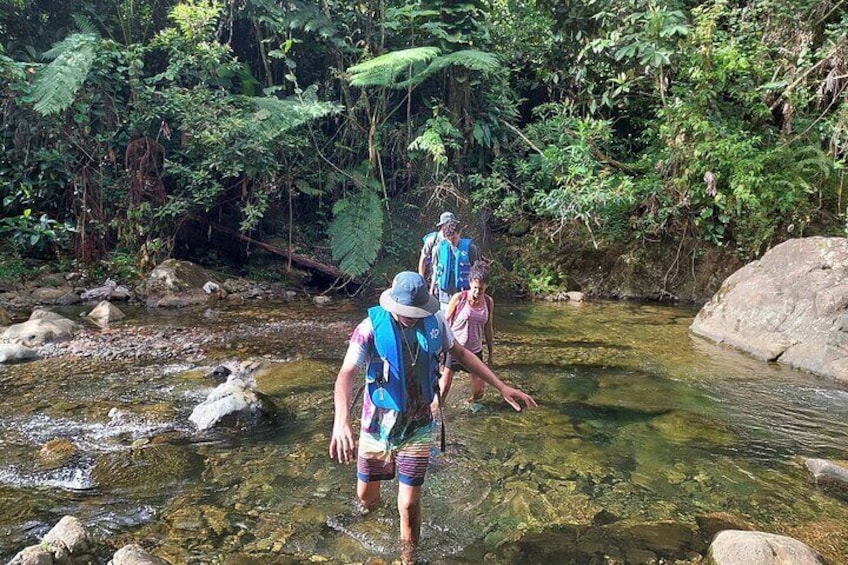 Crossing the river, usually the first taste of the water you get 1