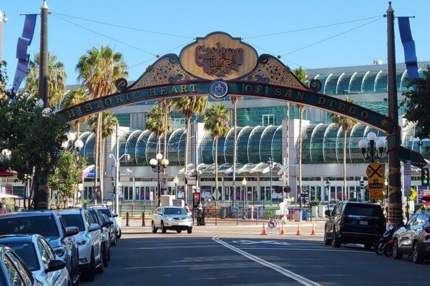 Drive by New Town's Gaslamp District. 2