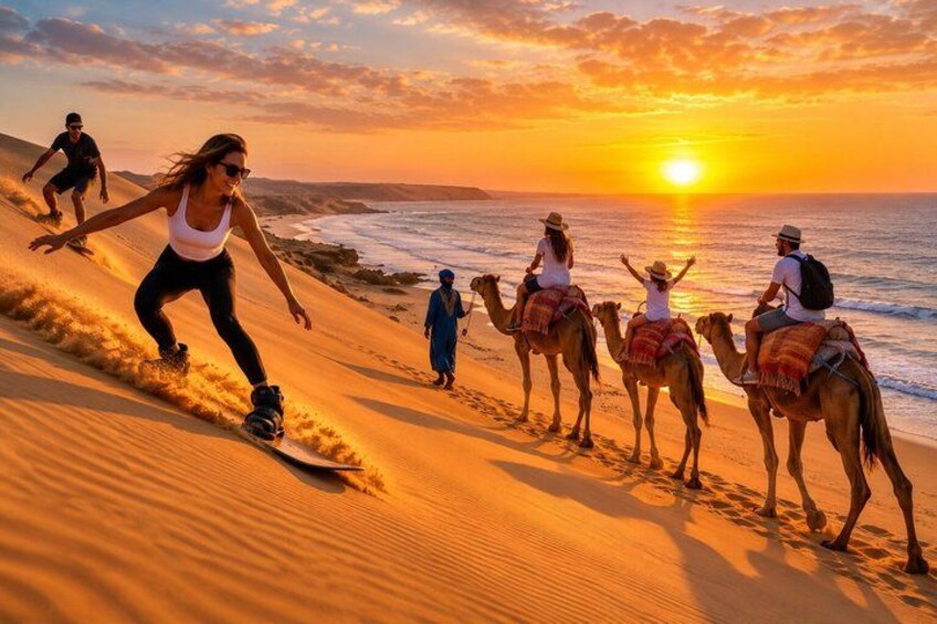 From Agadir & Taghazout: Sandboarding & Timlalin Canyon Tour 2