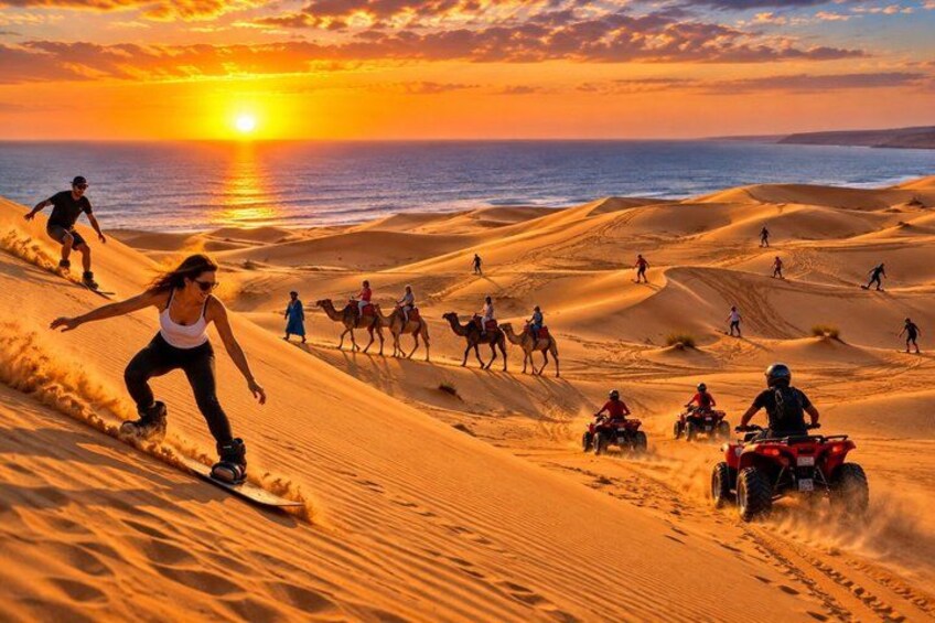 From Agadir & Taghazout: Sandboarding & Timlalin Canyon Tour 1