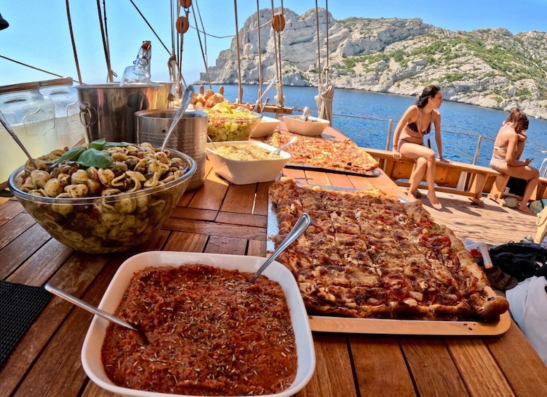 Picture 5 for Activity Marseille: Calanques Boat Tour with Swimming, Buffet & Wine 3