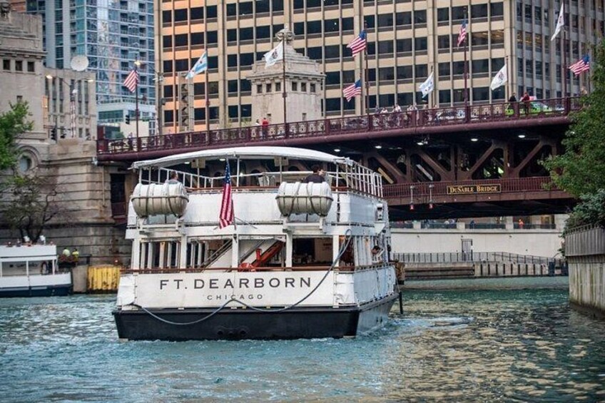 Ft. Dearborn approaching the historic Michigan Avenue Bridge. 2