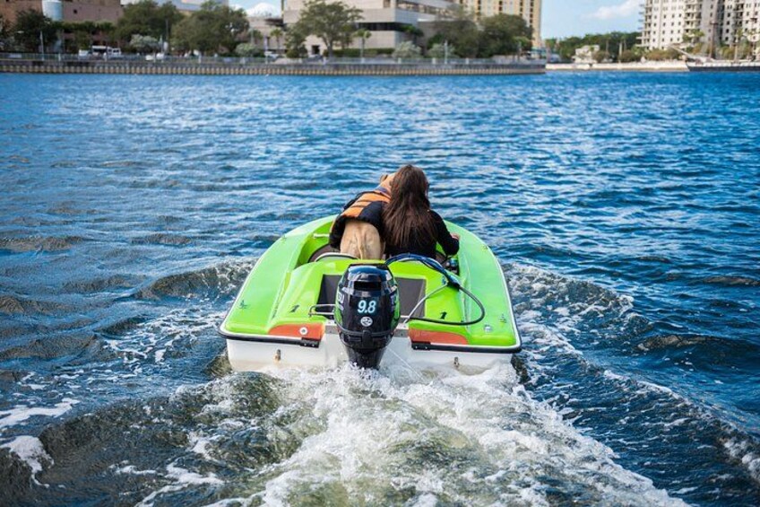 2 Person Mini Power Boat Rental at Tampa Riverwalk 2