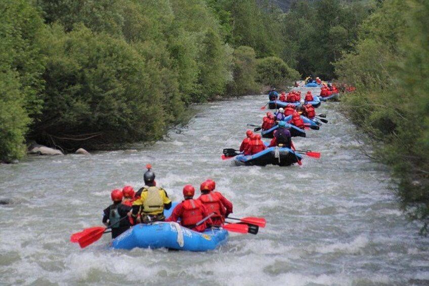 Rafting power on the river Noce in Val di Sole Trentino 2