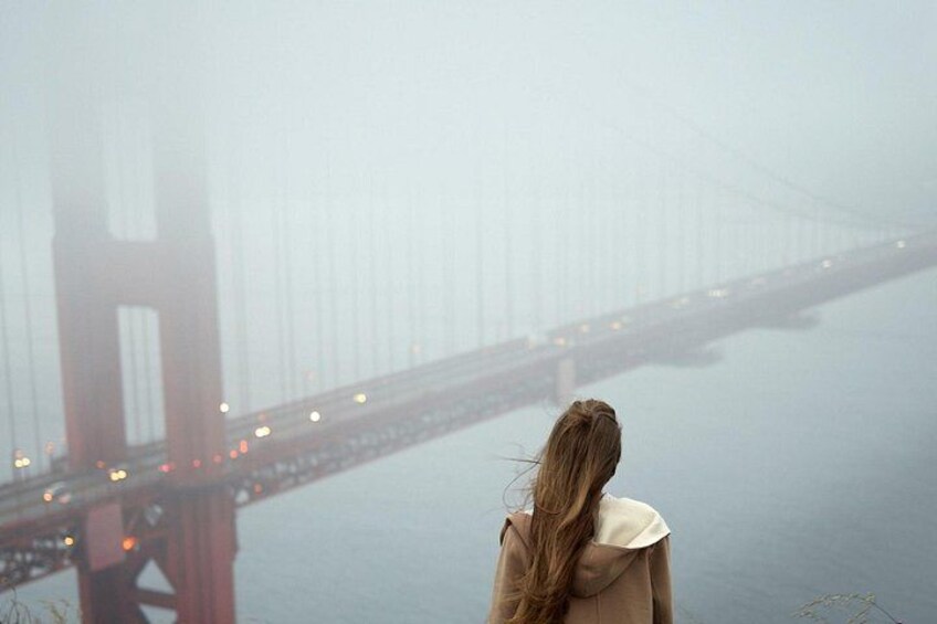 View of the Golden Gate Bridge with the Fog 4