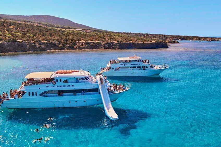 BLUELAGOON CruiseWith Slide and Aircondition Transfer from Paphos