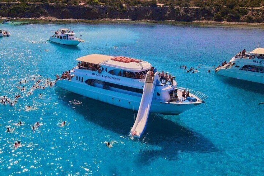 BLUELAGOON CruiseWith Slide and Aircondition Transfer from Paphos