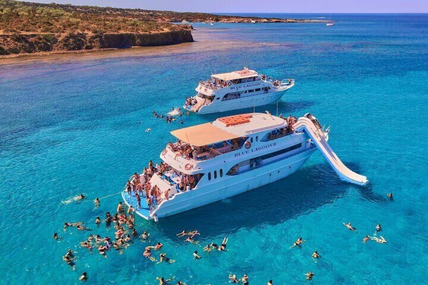 BLUELAGOON CruiseWith Slide and Aircondition Transfer from Paphos