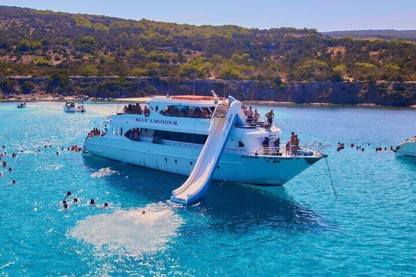 BLUELAGOON CruiseWith Slide and Aircondition Transfer from Paphos