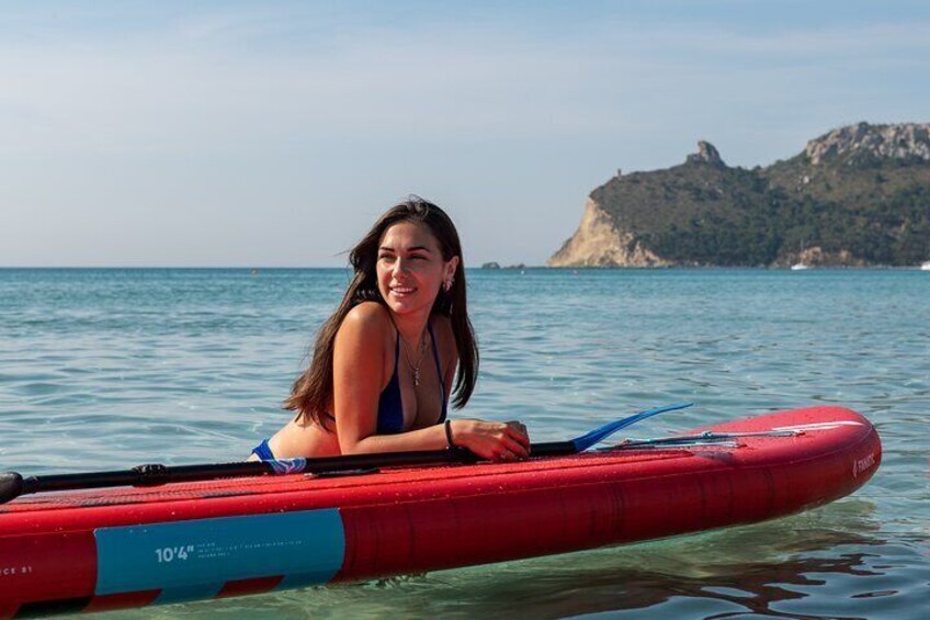 SUP tour in the crystal clear waters under the Sella del Diavolo