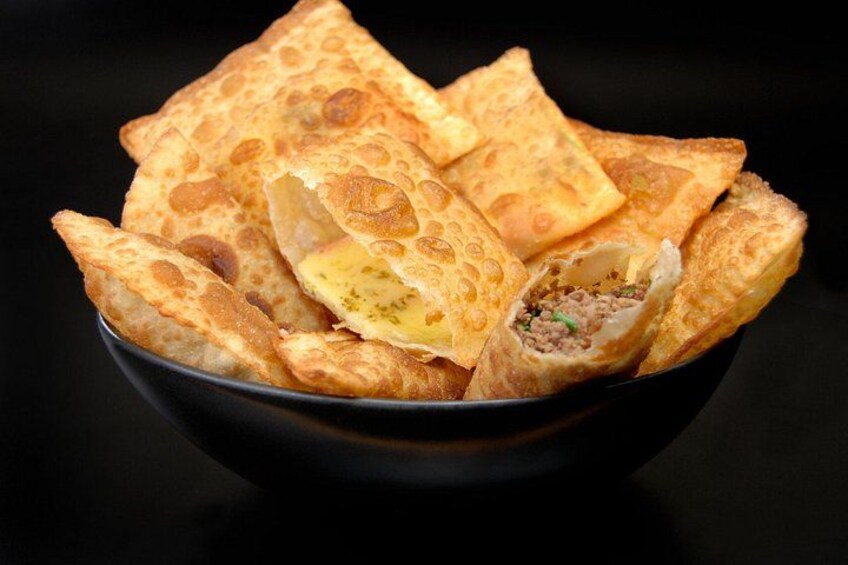 make fried pastel, Brazil's favorite bar food. 2