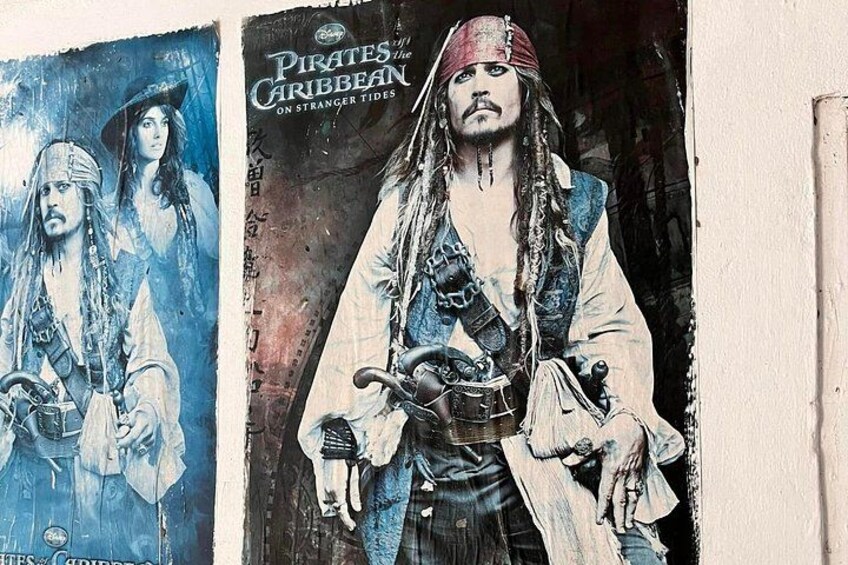 Pirates of the Caribbean - Movie poster of Johnny Depp as Captain Jack Sparrow 2