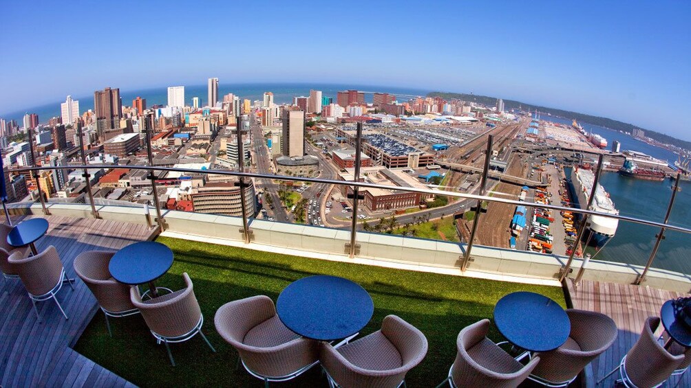 View of Cape Town from a balcony