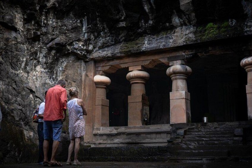 Stunning ancient pillars and cave architecture at Elephanta Caves Mumbai 5