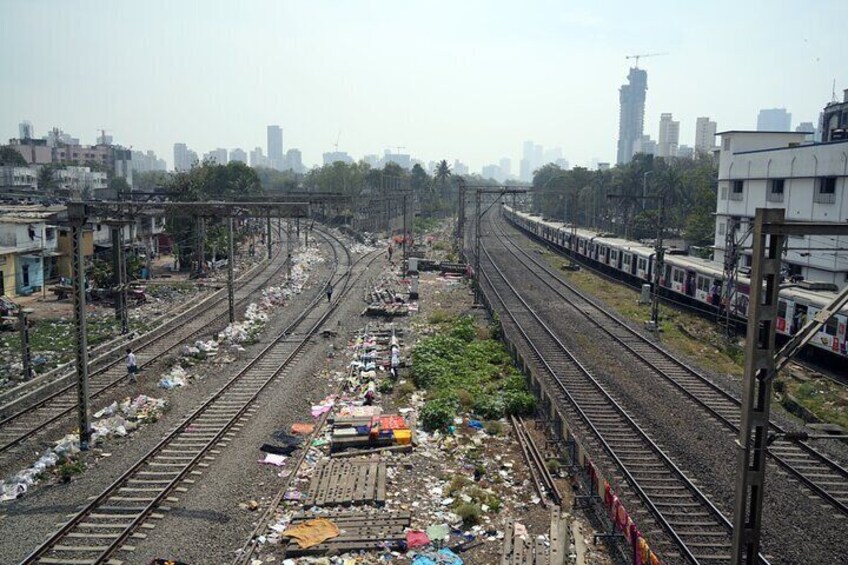 Railways near the Slum