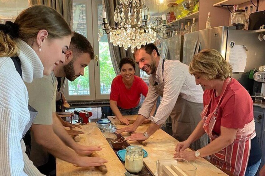 Having fun making pasta 4
