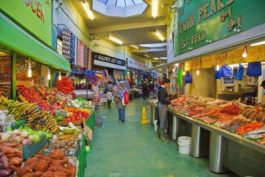 An amazing array of African & Caribbean fruit and vegetables in Brixton Market