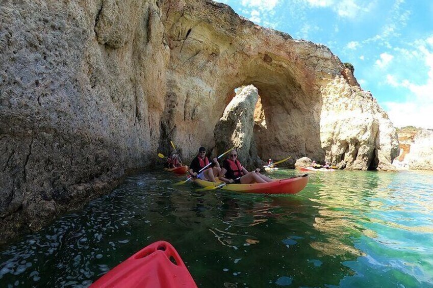 Explore Caves and Beaches of Alvor - Boat & Kayak Tour