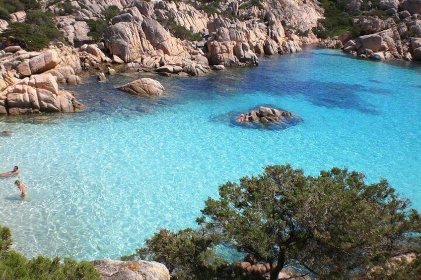 Cala Coticcio "Tahiti", Caprera island, swimming stop from the boat 1