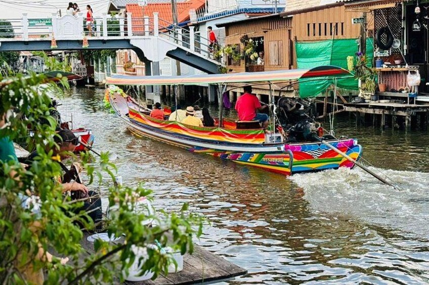 Hidden Bangkok Longtail Boat Tour to Big Buddha&Canal Life 2hrs 2