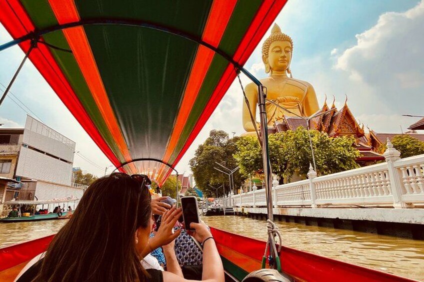 Hidden Bangkok Longtail Boat Tour to Big Buddha&Canal Life 2hrs 3