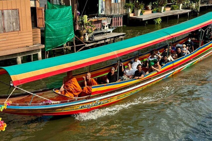 Hidden Bangkok Longtail Boat Tour to Big Buddha&Canal Life 2hrs 2