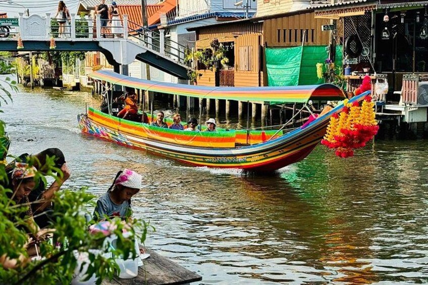 Hidden Bangkok Longtail Boat Tour to Big Buddha&Canal Life 2hrs 3