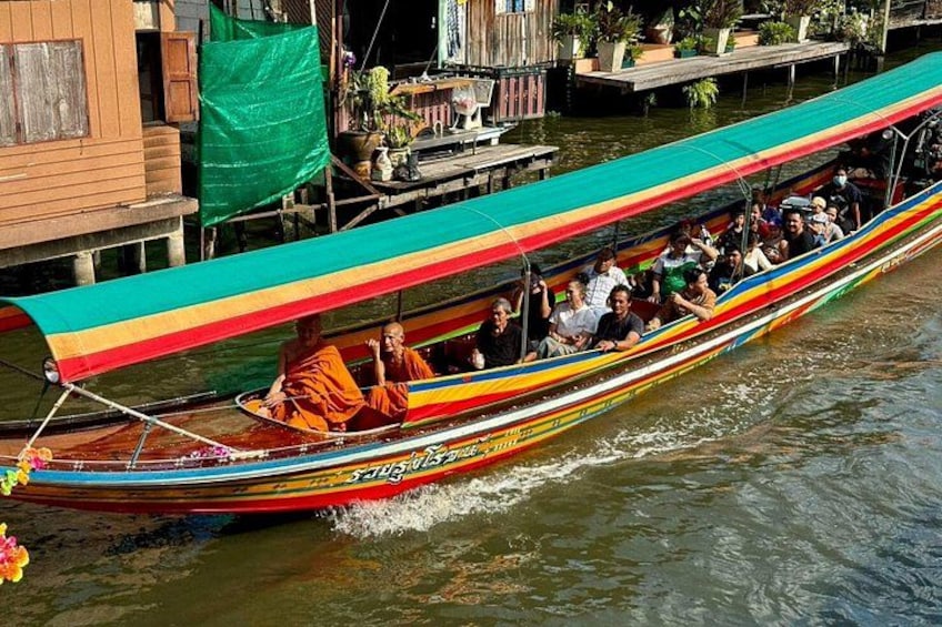 Hidden Bangkok Longtail Boat Tour to Big Buddha&Canal Life 2hrs 2