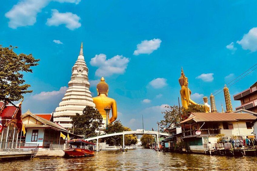 Hidden Bangkok Longtail Boat Tour to Big Buddha&Canal Life 2hrs 4