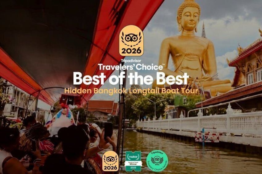 Hidden Bangkok Longtail Boat Tour to Big Buddha&Canal Life 2hrs 1