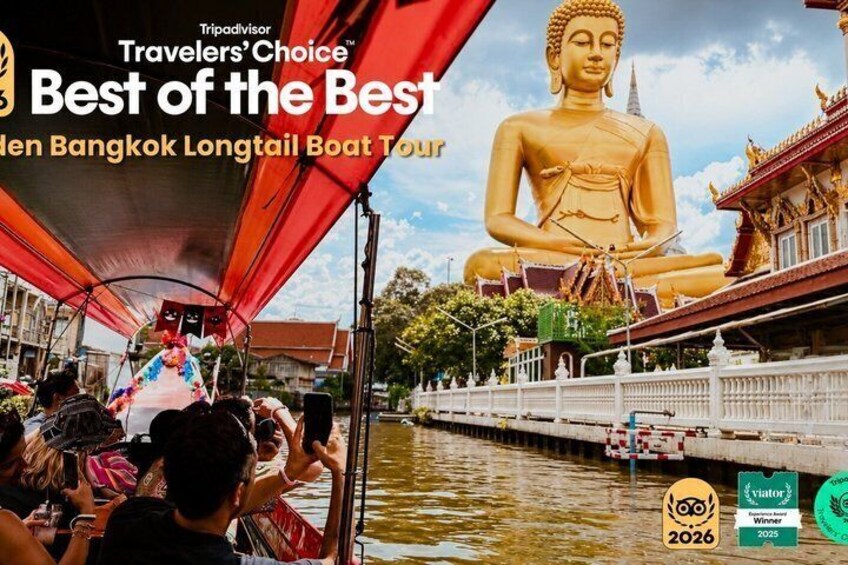 Hidden Bangkok Longtail Boat Tour to Big Buddha&Canal Life 2hrs 1