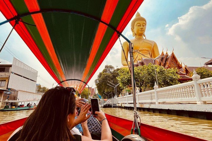 Hidden Bangkok Longtail Boat Tour to Big Buddha&Canal Life 2hrs 2
