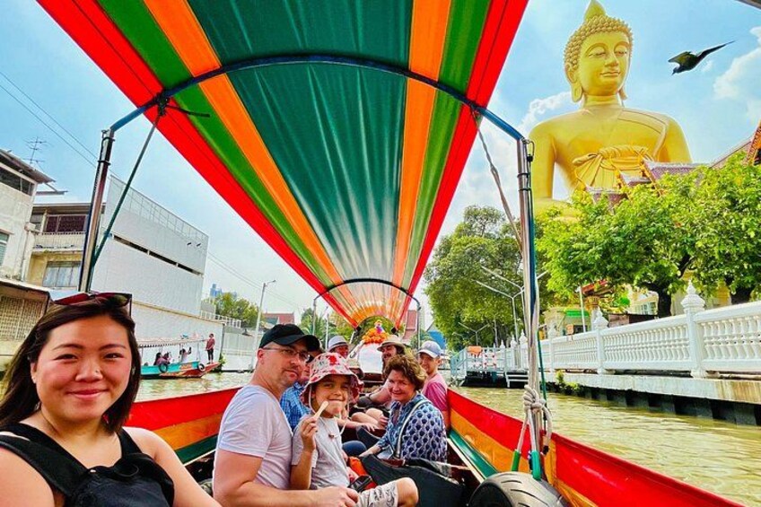 Hidden Bangkok Longtail Boat Tour to Big Buddha&Canal Life 2hrs 5
