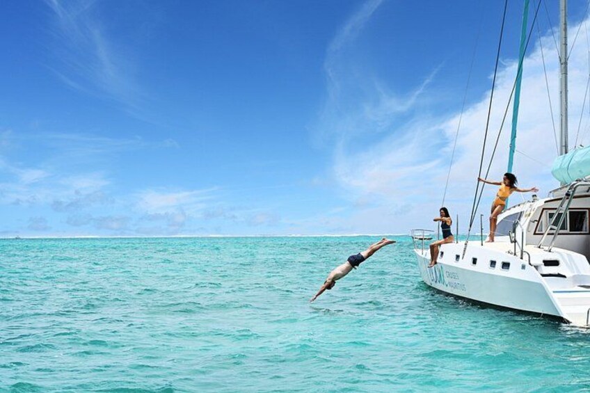 Ile Aux Cerfs full day shared catamaran with BBQ lunch & drinks 2