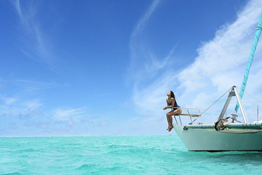 Ile Aux Cerfs full day shared catamaran with BBQ lunch & drinks 4