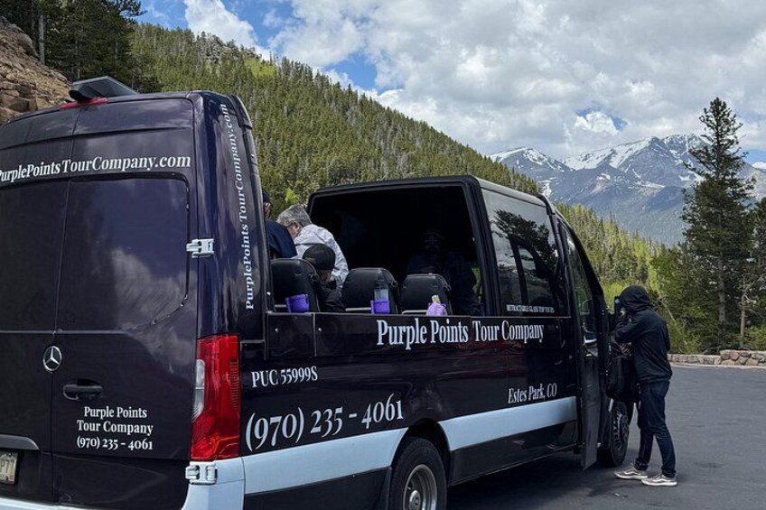Retractable Glass Top Tours of RMNP by Purple Points Tour Company 5