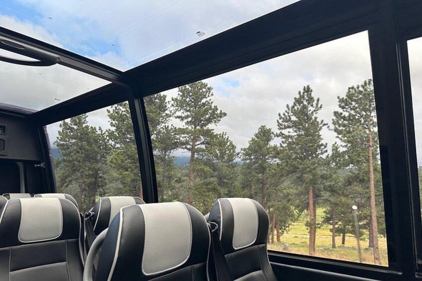 Retractable Glass Top Tours of RMNP by Purple Points Tour Company 4