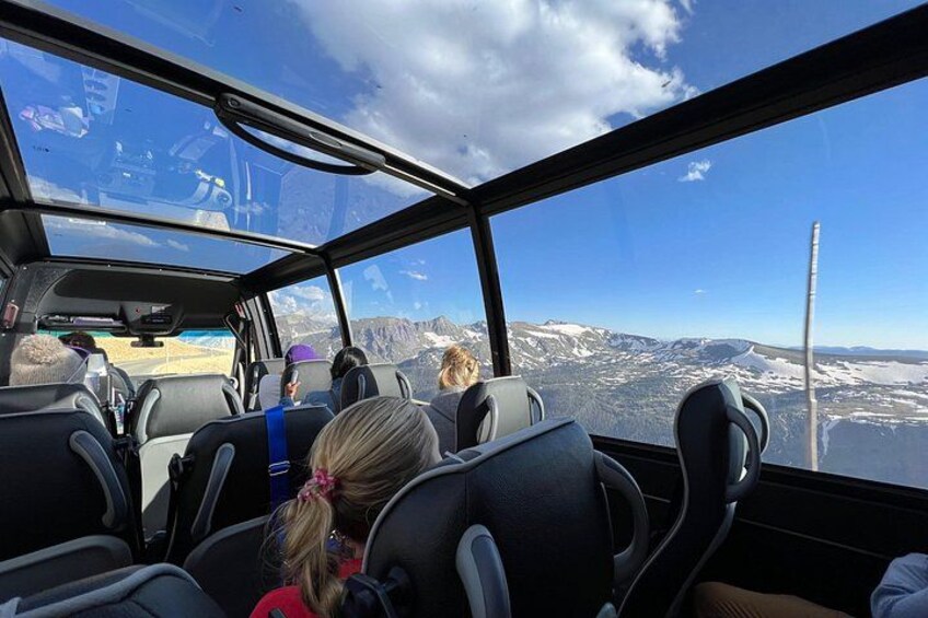 Retractable Glass Top Tours of RMNP by Purple Points Tour Company 1