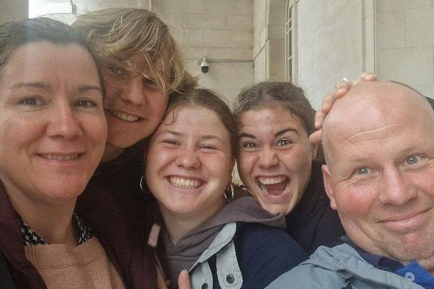 A group of people posing for a photo. 4