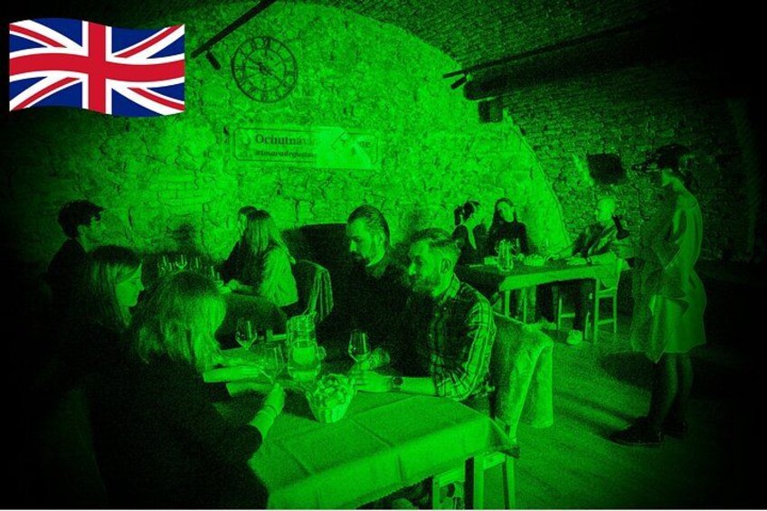 The tasting is conducted in pitch-black darkness. 1