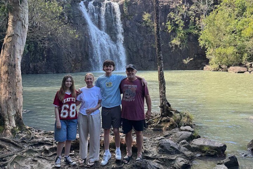 A family moment at beautiful Cedar Creek Falls — where rainforest tranquility meets Whitsunday adventure. 2
