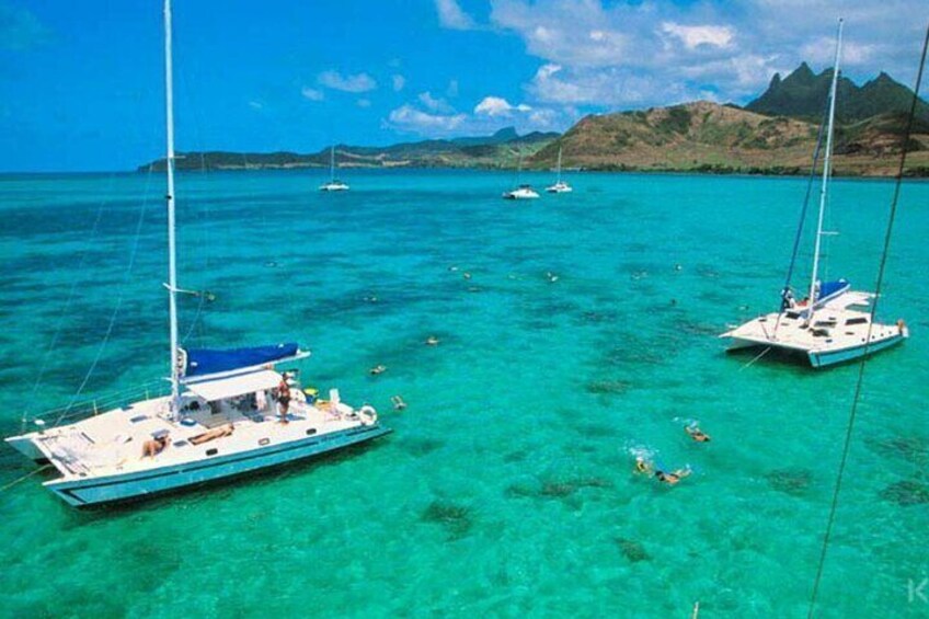 Catamaran Trip to Ile au Cerfs with Lunch and GRSE waterfall  3