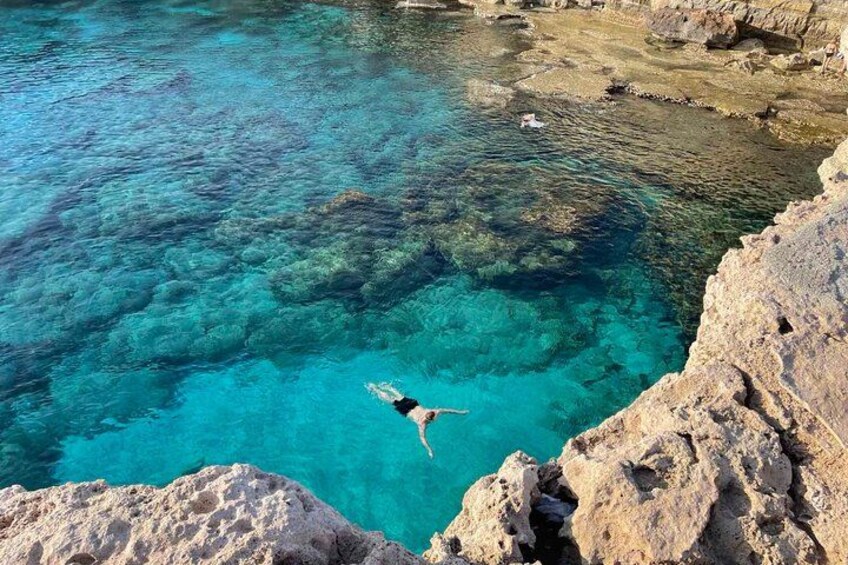 Beautiful colour water at sea caves area 4