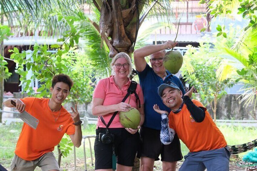 having fresh coconut 1