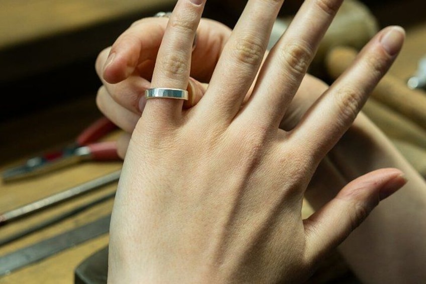 Dublin Jewellery Forge a Hammered Silver Ring: Drury Street 3