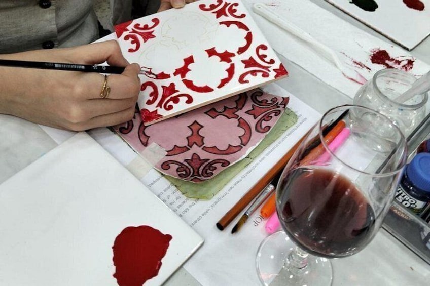 Porto: Tile Painting Workshop with Porto Wine (Sé do Porto) 5